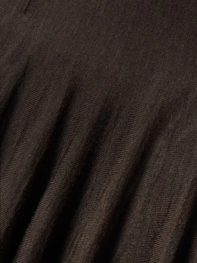 Khaite Ava Off-the-shoulder Pleated Wool-blend Maxi Dress | Thumbnail 4 Khaite Ava Off-the-shoulder Pleated Wool-blend Maxi Dress | Thumbnail 4