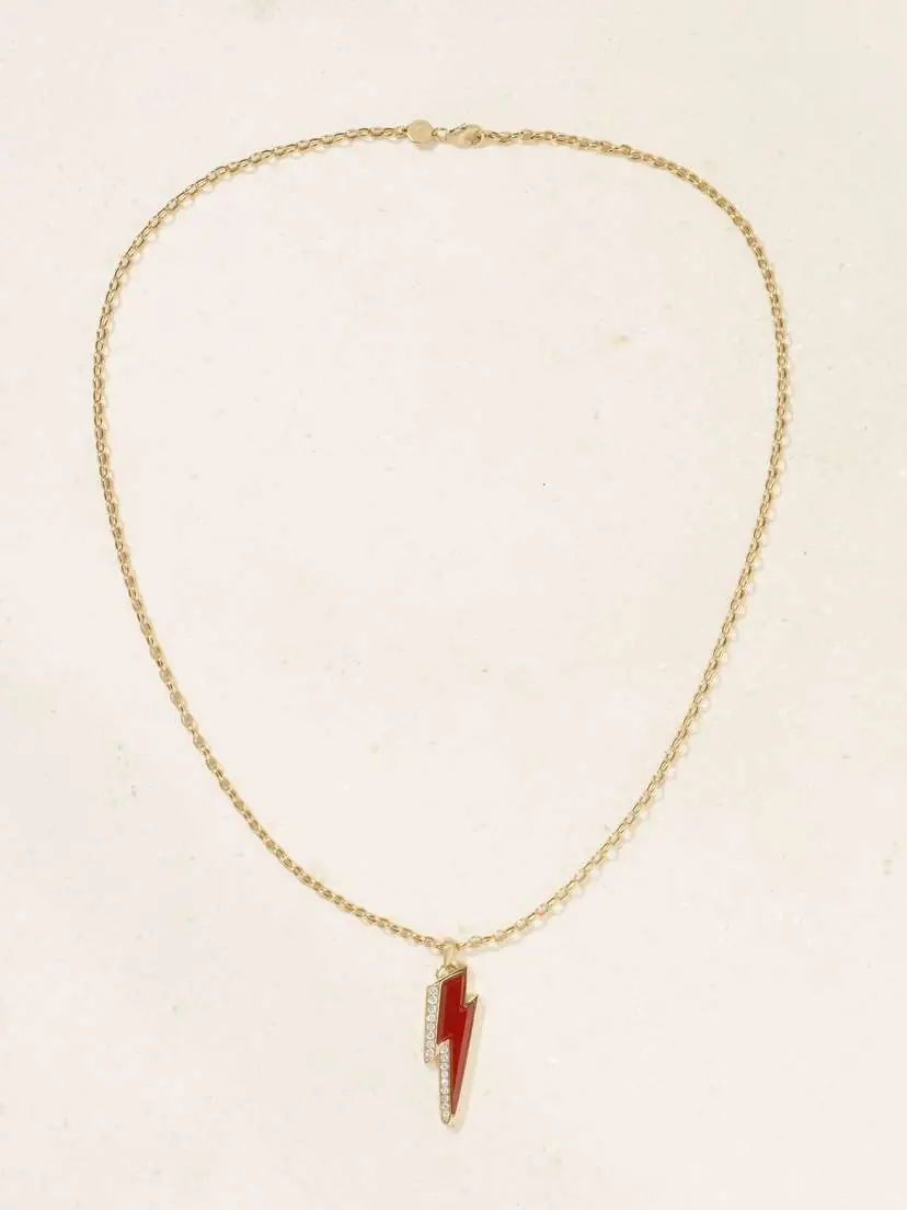 Sorellina Ziggy Bolt 18-karat Gold, Carnelian And Diamond Necklace | Thumbnail 4 Sorellina Ziggy Bolt 18-karat Gold, Carnelian And Diamond Necklace | Thumbnail 4