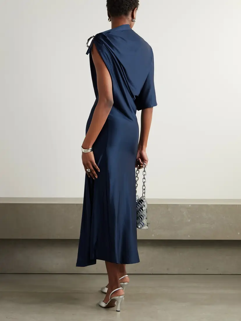 Rabanne Embellished Satin Midi Dress | Thumbnail 3