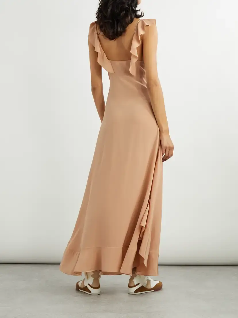 Chloé Ruffled Silk Maxi Dress | Thumbnail 3 Chloé Ruffled Silk Maxi Dress | Thumbnail 3