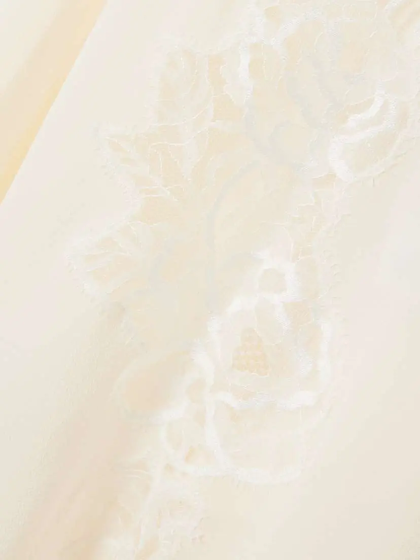 Stella McCartney Layered Lace-trimmed Silk Crepe De Chine Midi Dress | Thumbnail 4