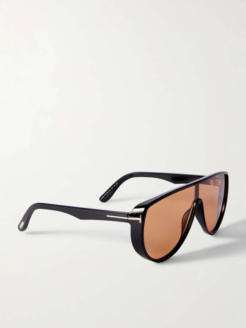 Tom Ford Achilles Oversized Aviator-style Acetate And Gold-tone Sunglasses - Black | Thumbnail 3 Tom Ford Achilles Oversized Aviator-style Acetate And Gold-tone Sunglasses - Black | Thumbnail 3