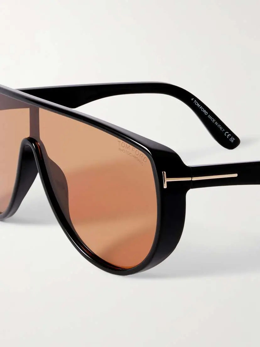Tom Ford Achilles Oversized Aviator-style Acetate And Gold-tone Sunglasses - Black | Thumbnail 4 Tom Ford Achilles Oversized Aviator-style Acetate And Gold-tone Sunglasses - Black | Thumbnail 4