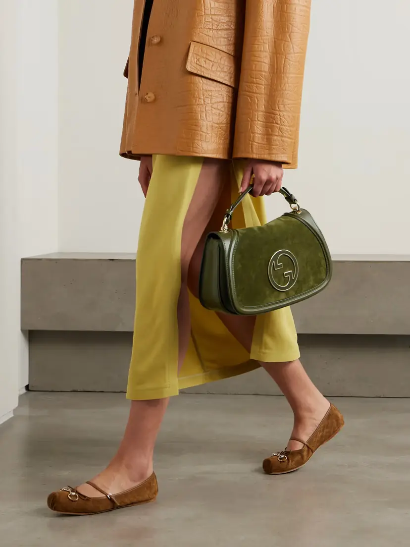 Gucci Blondie Suede And Leather Shoulder Bag | Thumbnail 2