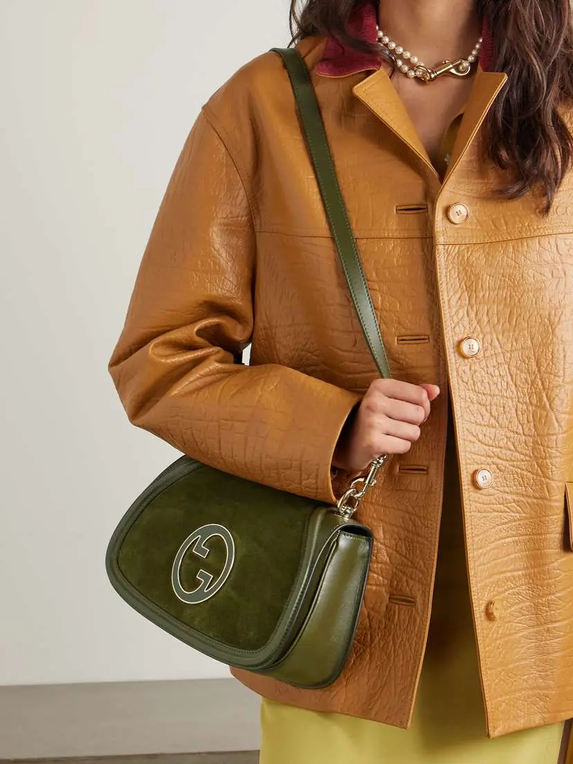 Gucci Blondie Suede And Leather Shoulder Bag | Thumbnail 6