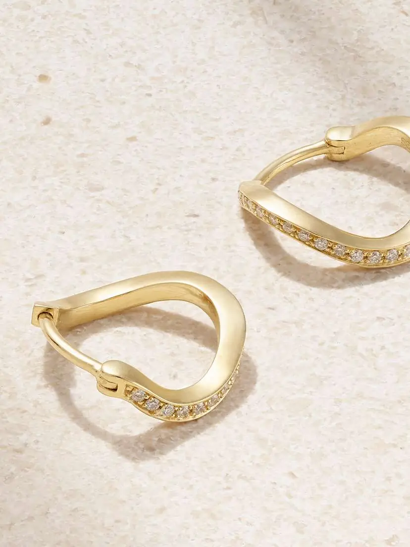 Sophie Bille Brahe Daisy Ocean 18-karat Recycled Gold Diamond Hoop Earrings | Thumbnail 3 Sophie Bille Brahe Daisy Ocean 18-karat Recycled Gold Diamond Hoop Earrings | Thumbnail 3