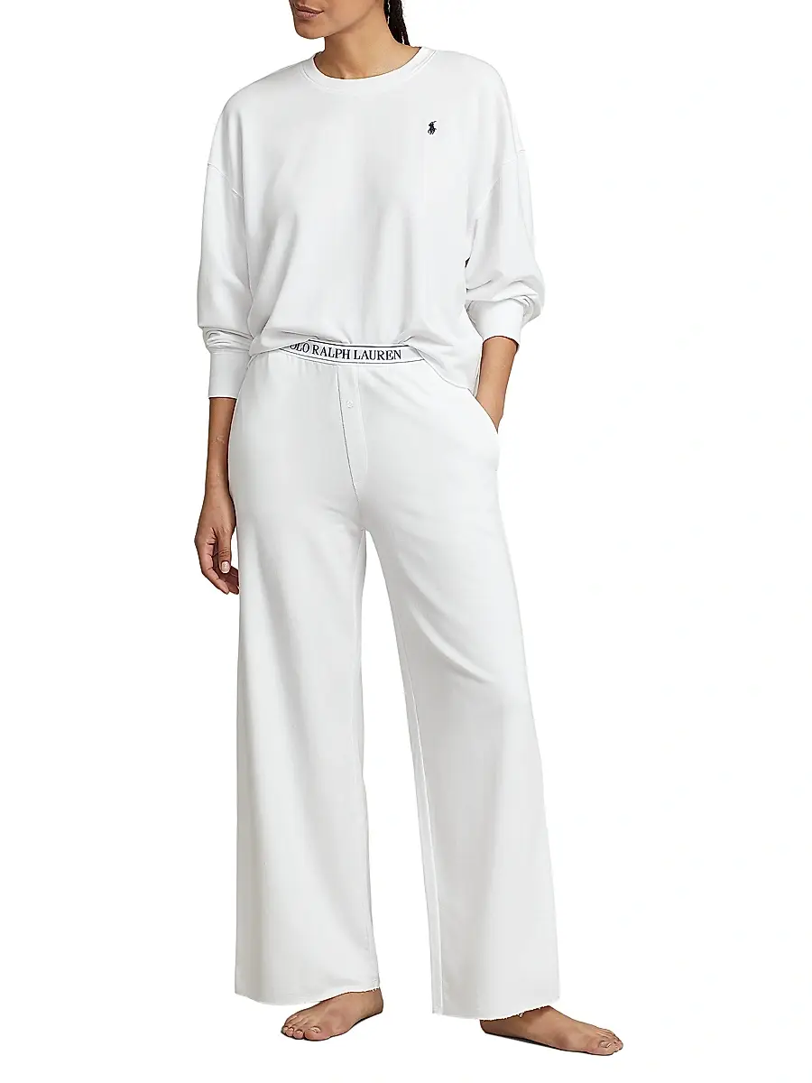 Polo Ralph Lauren Women's French Terry 2-Piece Pajama Set | Thumbnail 2 Polo Ralph Lauren Women's French Terry 2-Piece Pajama Set | Thumbnail 2