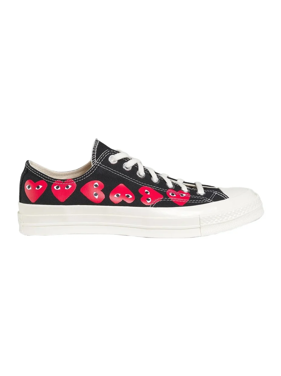 Comme des Garçons PLAY Unisex CdG PLAY x Converse Men's Chuck Taylor All Star Multi-Heart Low-Top Sneakers
