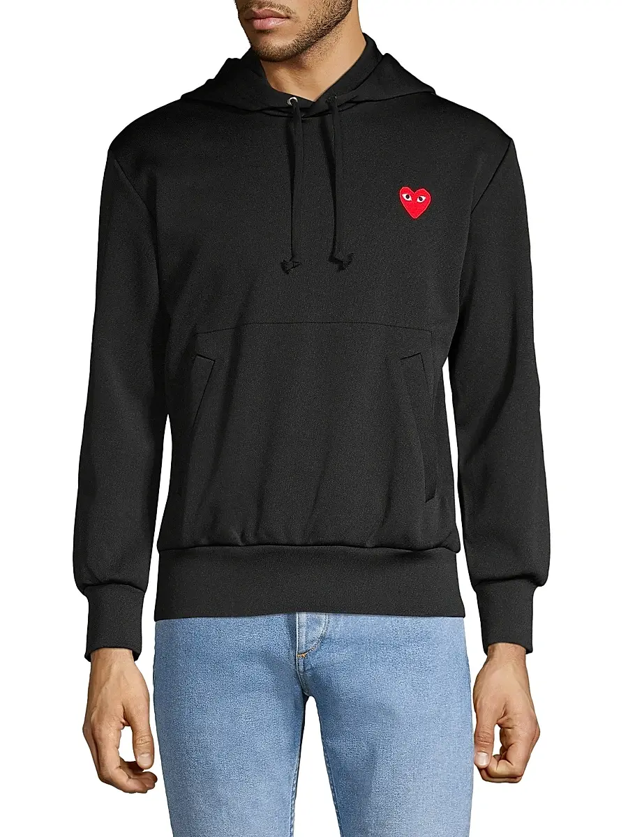 Comme des Garçons PLAY Men Embroidered Heart Hoodie | Thumbnail 3 Comme des Garçons PLAY Men Embroidered Heart Hoodie | Thumbnail 3