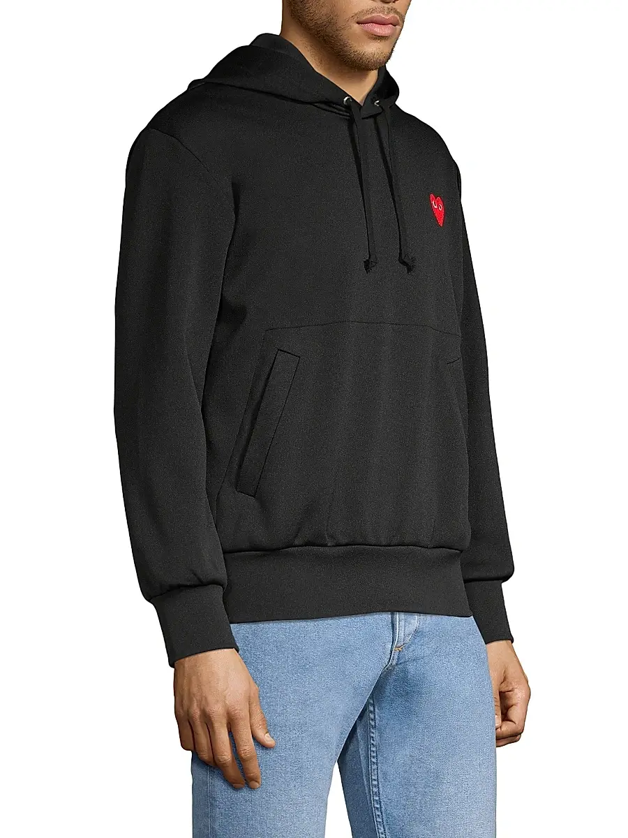 Comme des Garçons PLAY Men Embroidered Heart Hoodie | Thumbnail 4 Comme des Garçons PLAY Men Embroidered Heart Hoodie | Thumbnail 4
