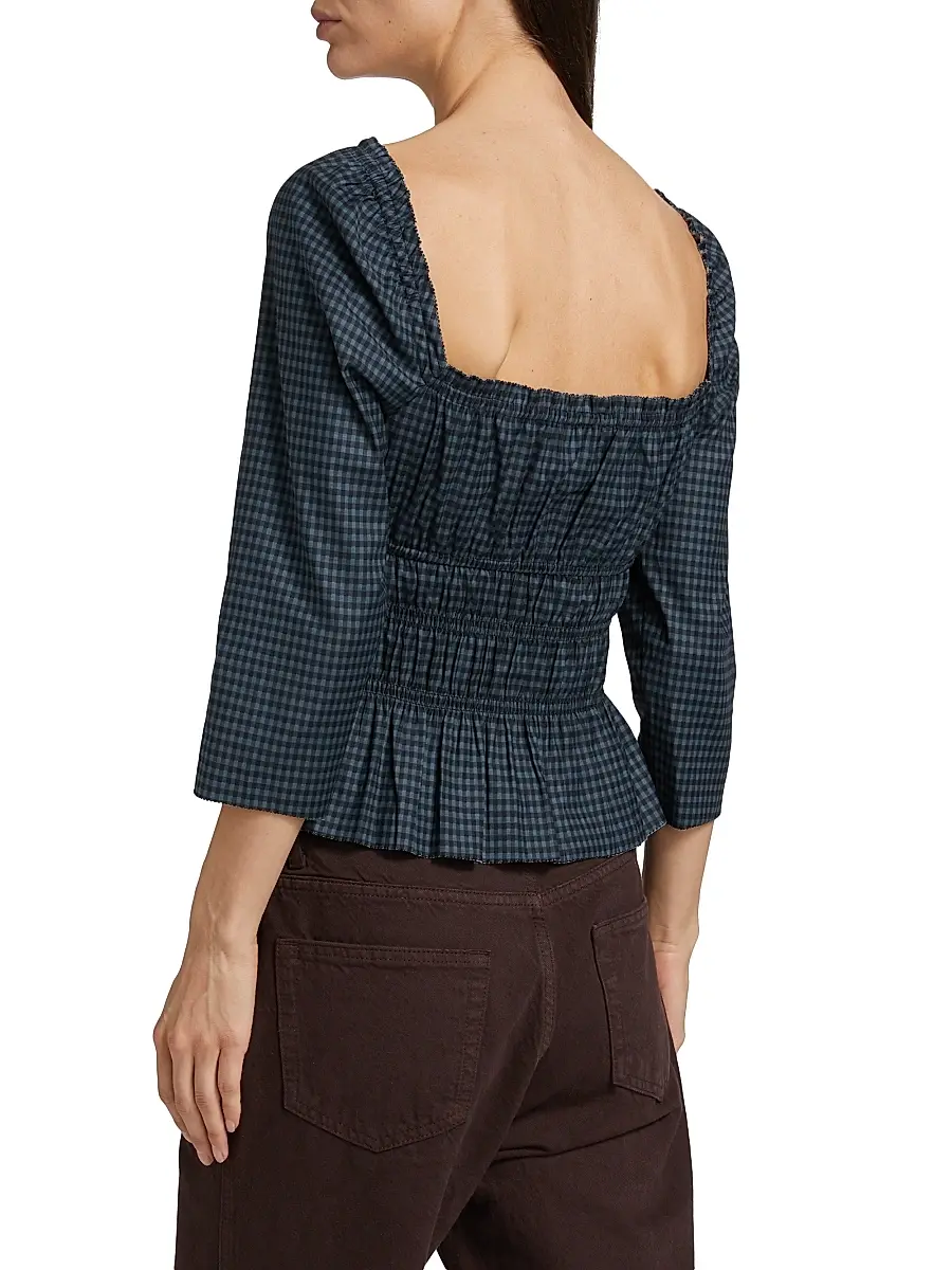 Reformation Women's Lauryn Gingham Peplum Top | Thumbnail 5 Reformation Women's Lauryn Gingham Peplum Top | Thumbnail 5