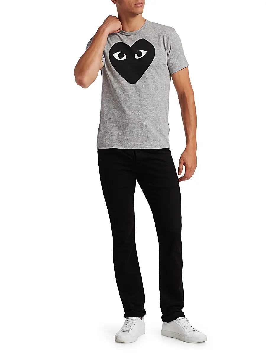 Comme des Garçons PLAY Men Printed Cotton Tee | Thumbnail 2 Comme des Garçons PLAY Men Printed Cotton Tee | Thumbnail 2