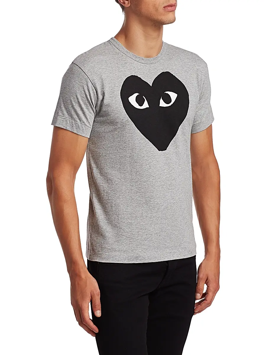 Comme des Garçons PLAY Men Printed Cotton Tee | Thumbnail 4 Comme des Garçons PLAY Men Printed Cotton Tee | Thumbnail 4