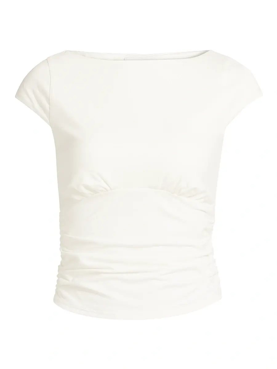 Reformation Women's Madelyn Knit Top - Fior Di Latte | Image 1 Reformation Women's Madelyn Knit Top - Fior Di Latte | Image 1