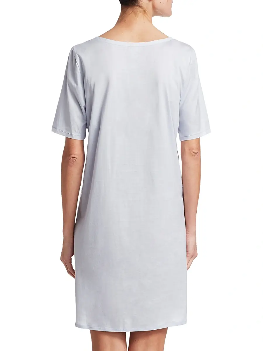 Hanro Women's Cotton Deluxe Short-Sleeve Gown | Thumbnail 4 Hanro Women's Cotton Deluxe Short-Sleeve Gown | Thumbnail 4