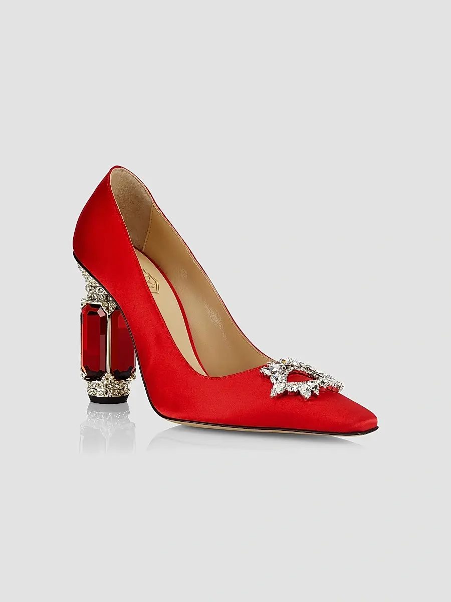 Nalebe Women's Aurum 102MM Satin Crystal-Embellished Pumps | Thumbnail 2