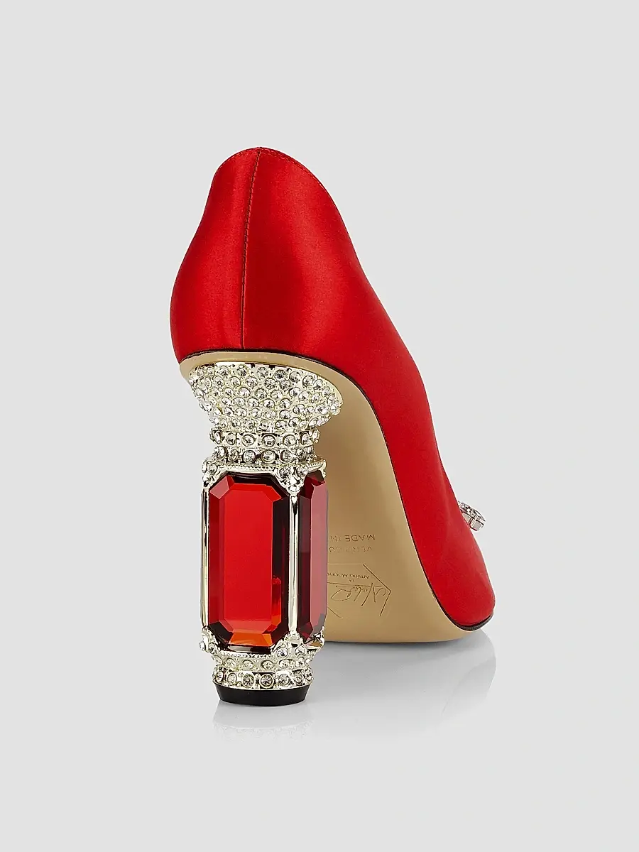 Nalebe Women's Aurum 102MM Satin Crystal-Embellished Pumps | Thumbnail 3
