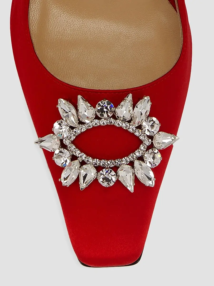 Nalebe Women's Aurum 102MM Satin Crystal-Embellished Pumps | Thumbnail 4