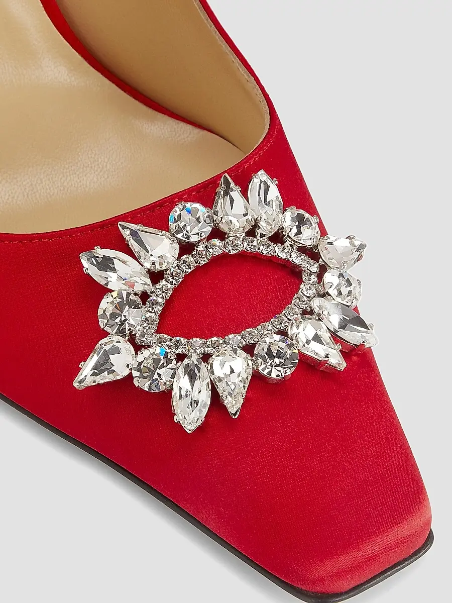 Nalebe Women's Aurum 102MM Satin Crystal-Embellished Pumps | Thumbnail 6