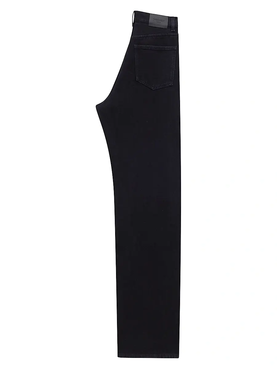Saint Laurent Women's V-Waist Long Baggy Jeans | Thumbnail 2 Saint Laurent Women's V-Waist Long Baggy Jeans | Thumbnail 2
