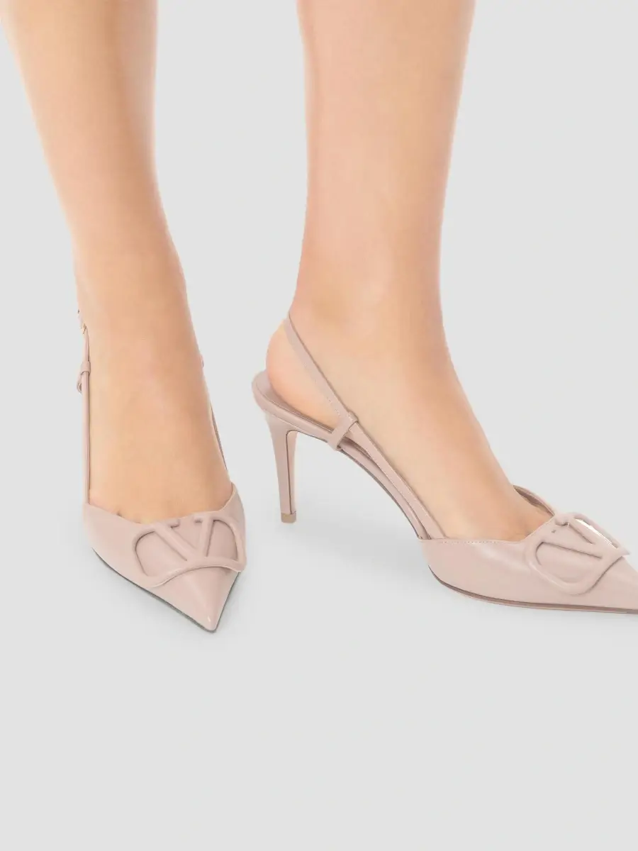 Valentino Women's VLogo Signature Calfskin 80MM Slingback Pumps | Thumbnail 7 Valentino Women's VLogo Signature Calfskin 80MM Slingback Pumps | Thumbnail 7