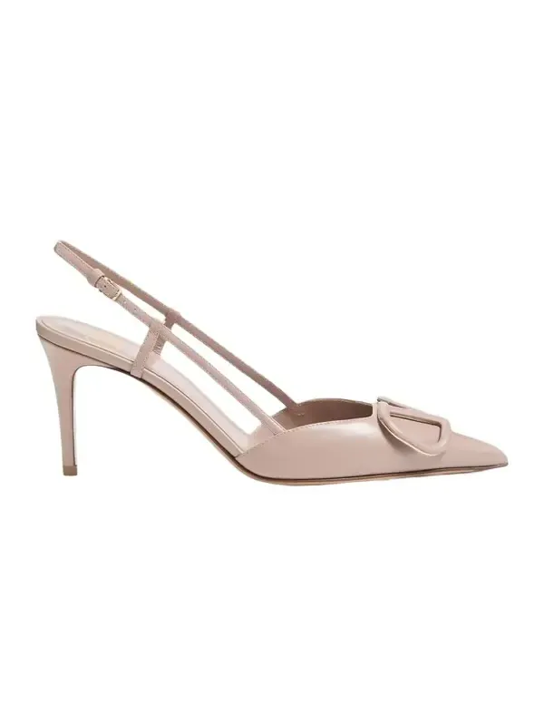 Women's VLogo Signature Calfskin 80MM Slingback Pumps Women's VLogo Signature Calfskin 80MM Slingback Pumps