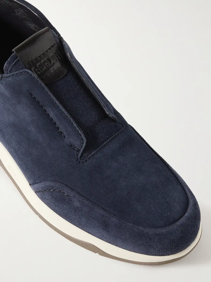 Berluti Échappée Scritto Suede Sneakers - Men | Thumbnail 5 Berluti Échappée Scritto Suede Sneakers - Men | Thumbnail 5