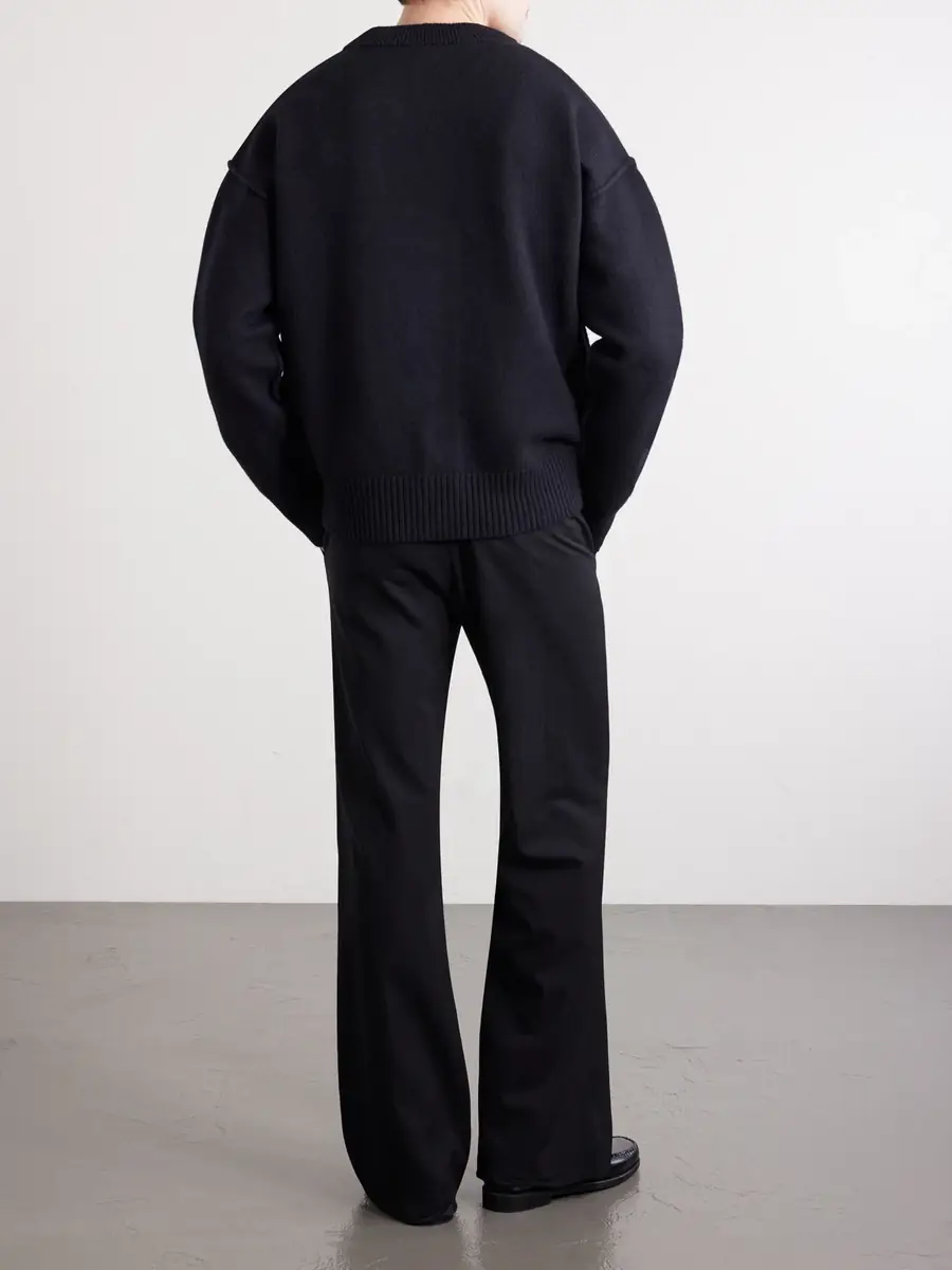 AMI PARIS Logo-Intarsia Virgin Wool Cardigan - Men | Thumbnail 3