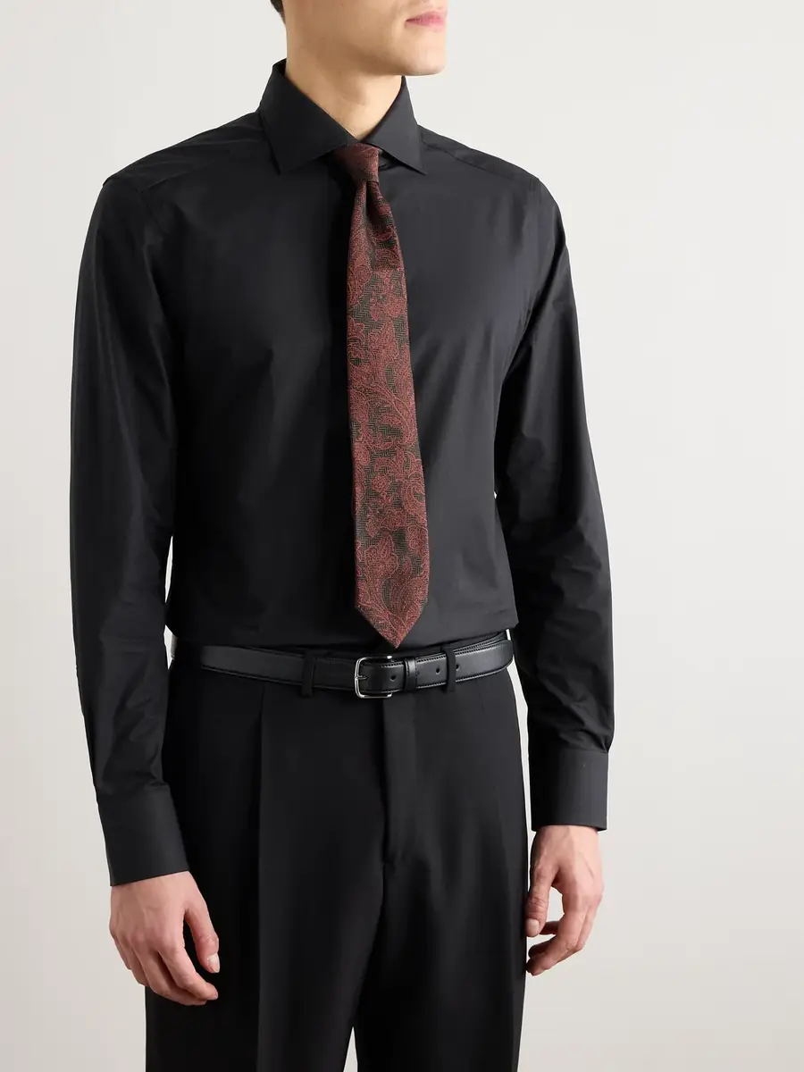 Zegna Trofeo Cutaway-Collar Cotton-Poplin Shirt - Men | Thumbnail 2 Zegna Trofeo Cutaway-Collar Cotton-Poplin Shirt - Men | Thumbnail 2