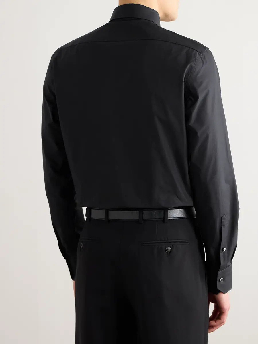 Zegna Trofeo Cutaway-Collar Cotton-Poplin Shirt - Men | Thumbnail 3 Zegna Trofeo Cutaway-Collar Cotton-Poplin Shirt - Men | Thumbnail 3