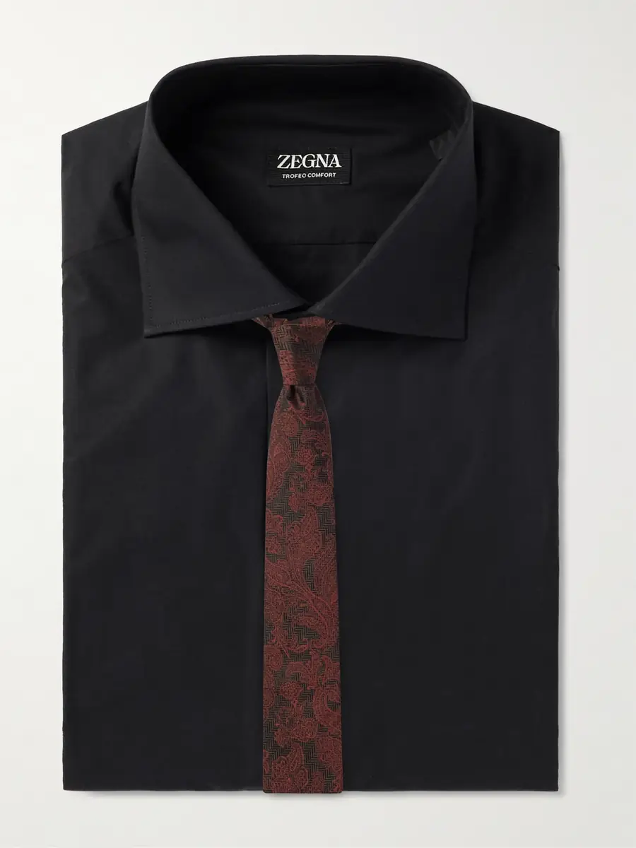 Zegna Trofeo Cutaway-Collar Cotton-Poplin Shirt - Men | Thumbnail 5 Zegna Trofeo Cutaway-Collar Cotton-Poplin Shirt - Men | Thumbnail 5