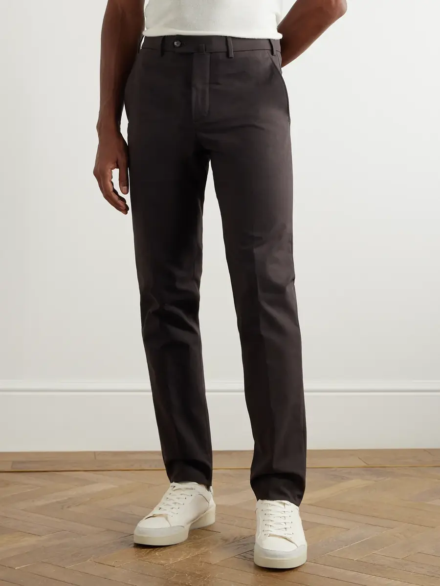 Loro Piana Carlo Hyannis Tapered Cotton-Blend Trousers - Men | Thumbnail 3 Loro Piana Carlo Hyannis Tapered Cotton-Blend Trousers - Men | Thumbnail 3