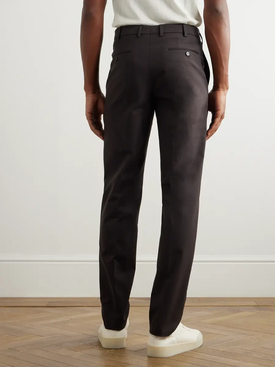 Loro Piana Carlo Hyannis Tapered Cotton-Blend Trousers - Men | Thumbnail 4 Loro Piana Carlo Hyannis Tapered Cotton-Blend Trousers - Men | Thumbnail 4