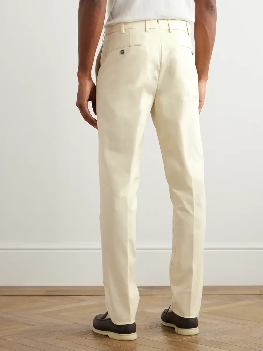 Loro Piana Carlo Hyannis Tapered Cotton-Blend Trousers - Men | Thumbnail 4