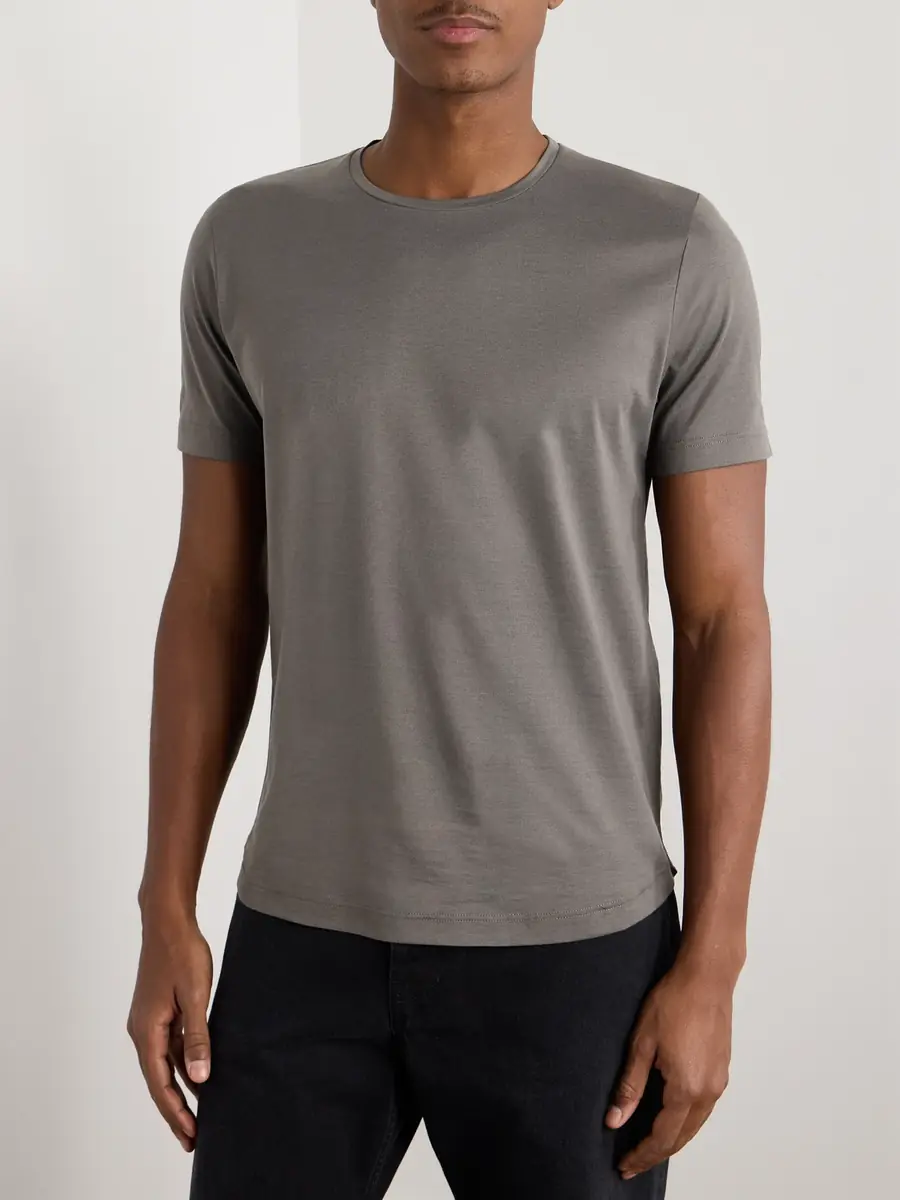 Loro Piana Silk and Cotton-Blend T-Shirt - Men | Thumbnail 3 Loro Piana Silk and Cotton-Blend T-Shirt - Men | Thumbnail 3