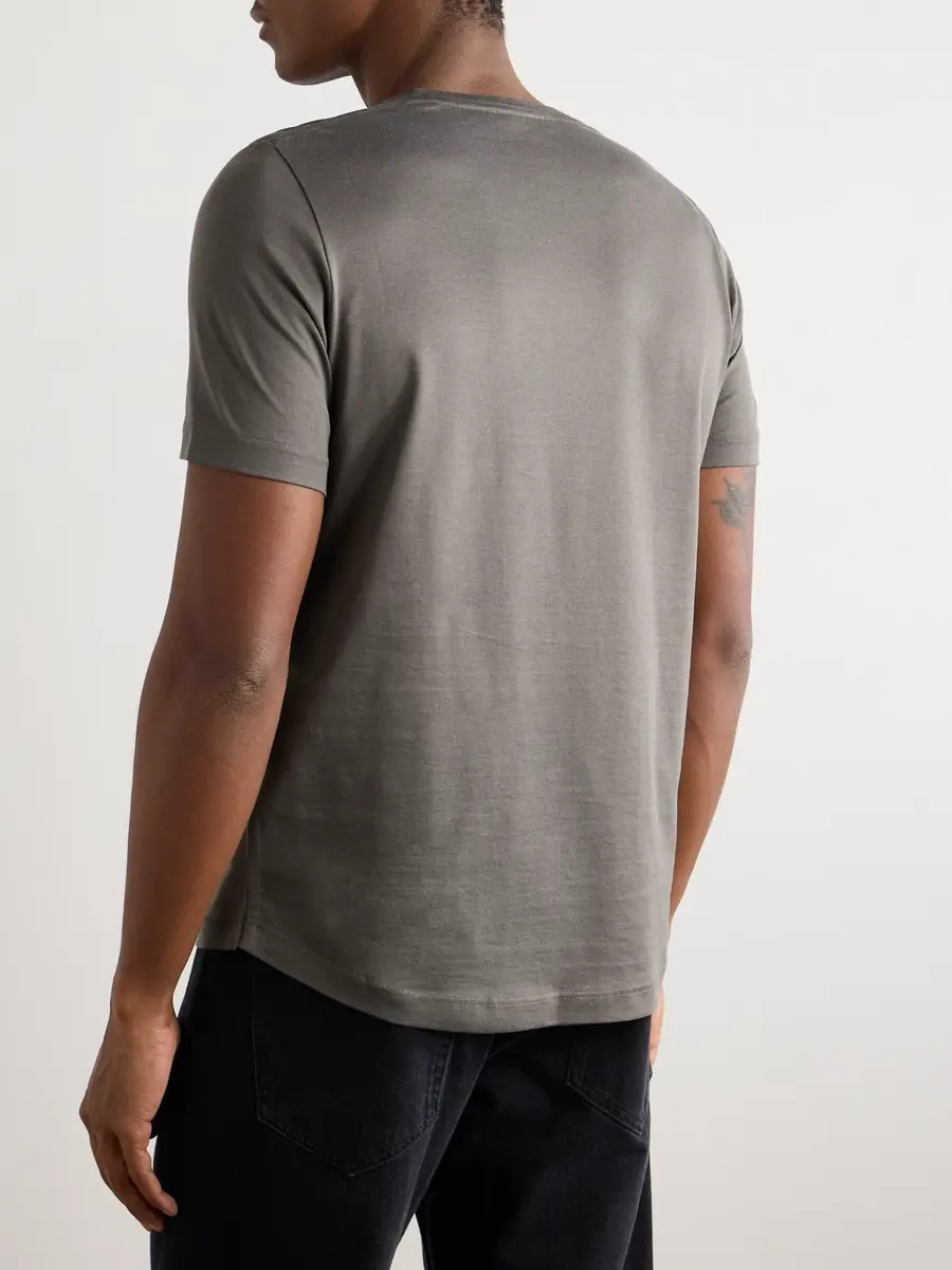 Loro Piana Silk and Cotton-Blend T-Shirt - Men | Thumbnail 4 Loro Piana Silk and Cotton-Blend T-Shirt - Men | Thumbnail 4
