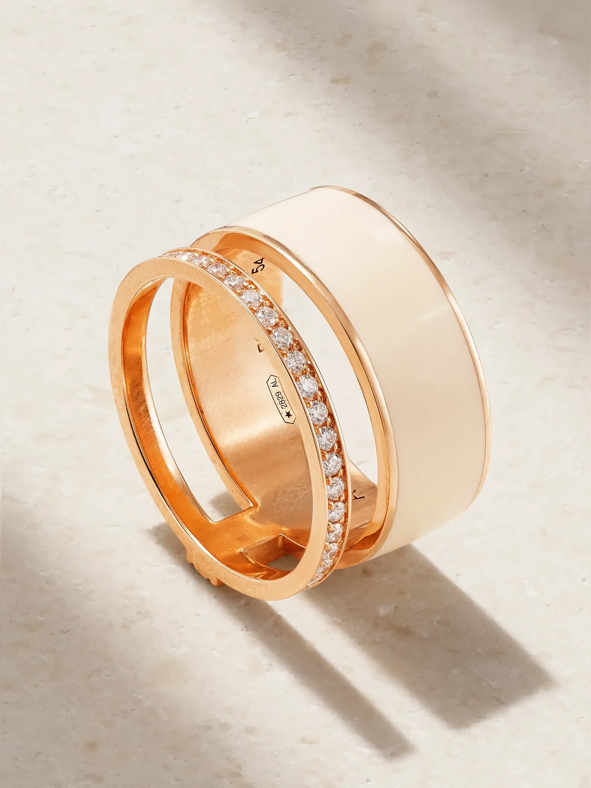 Berbere 18-karat Rose Gold, Lacquer And Diamond Ring Berbere 18-karat Rose Gold, Lacquer And Diamond Ring