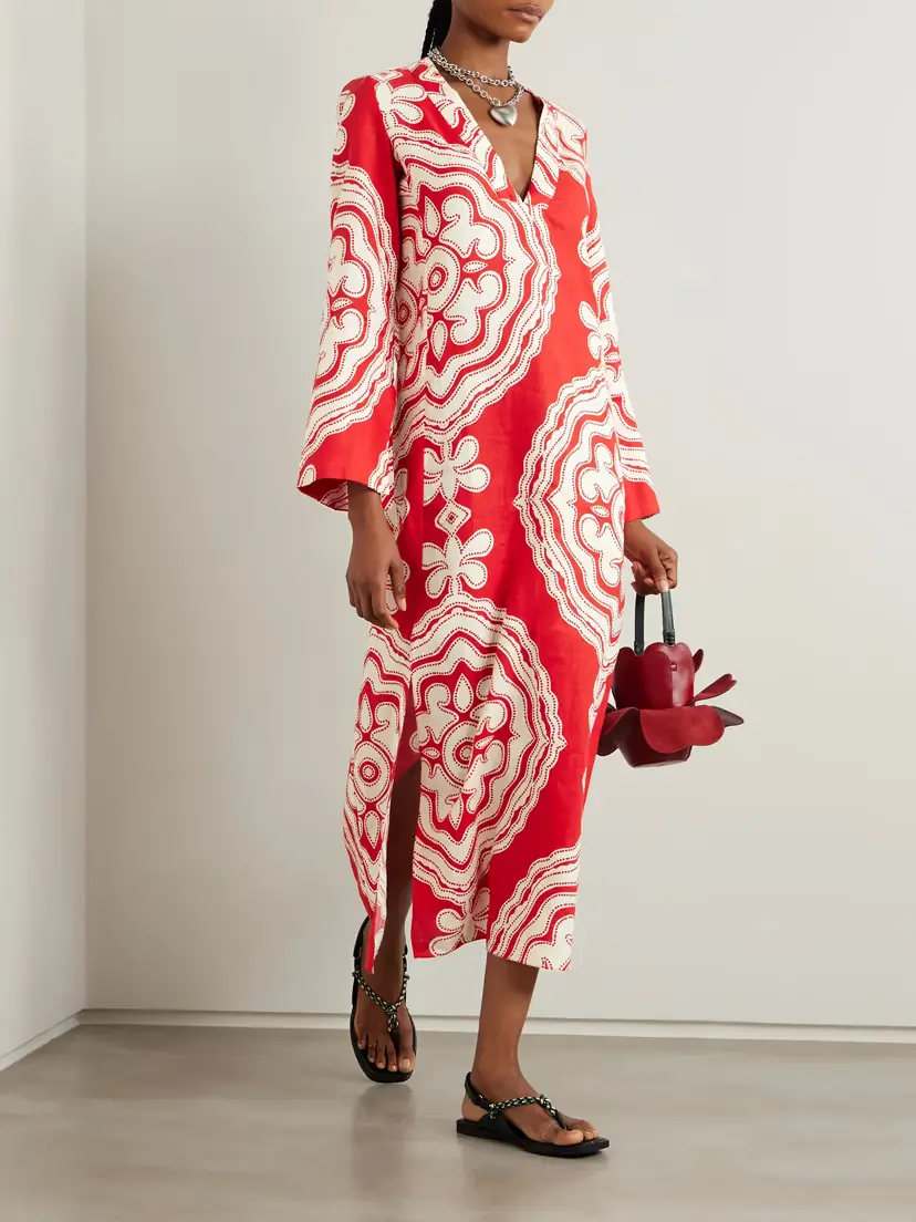 Lemlem Theodora Printed Linen Maxi Dress | Thumbnail 2 Lemlem Theodora Printed Linen Maxi Dress | Thumbnail 2