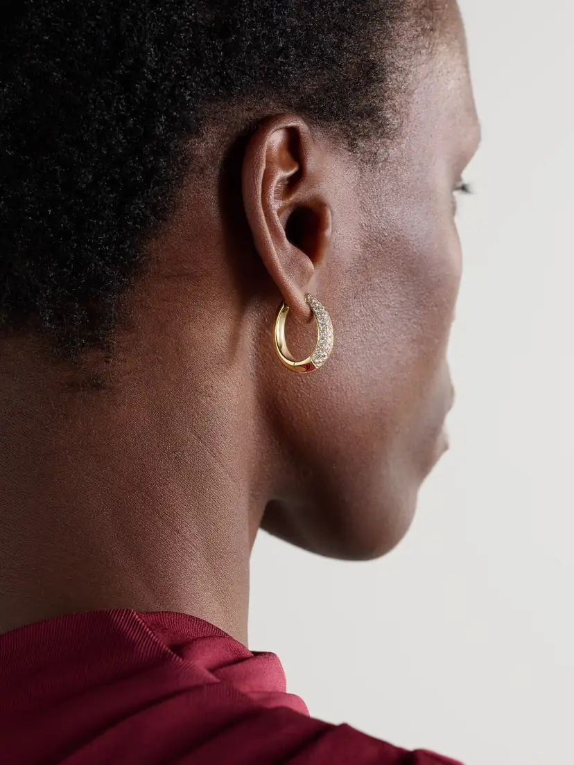 Anita Ko 18-karat Gold Diamond Hoop Earrings | Thumbnail 2