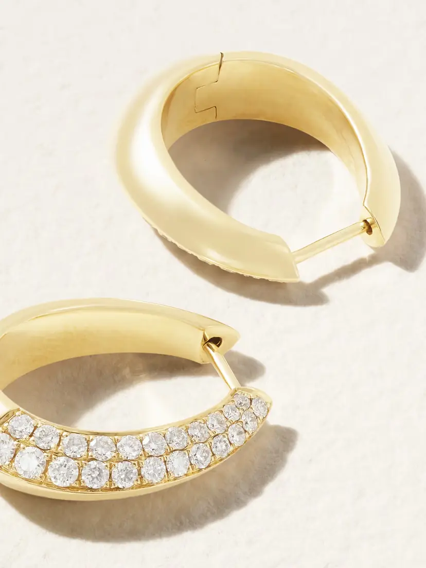 Anita Ko 18-karat Gold Diamond Hoop Earrings | Thumbnail 3