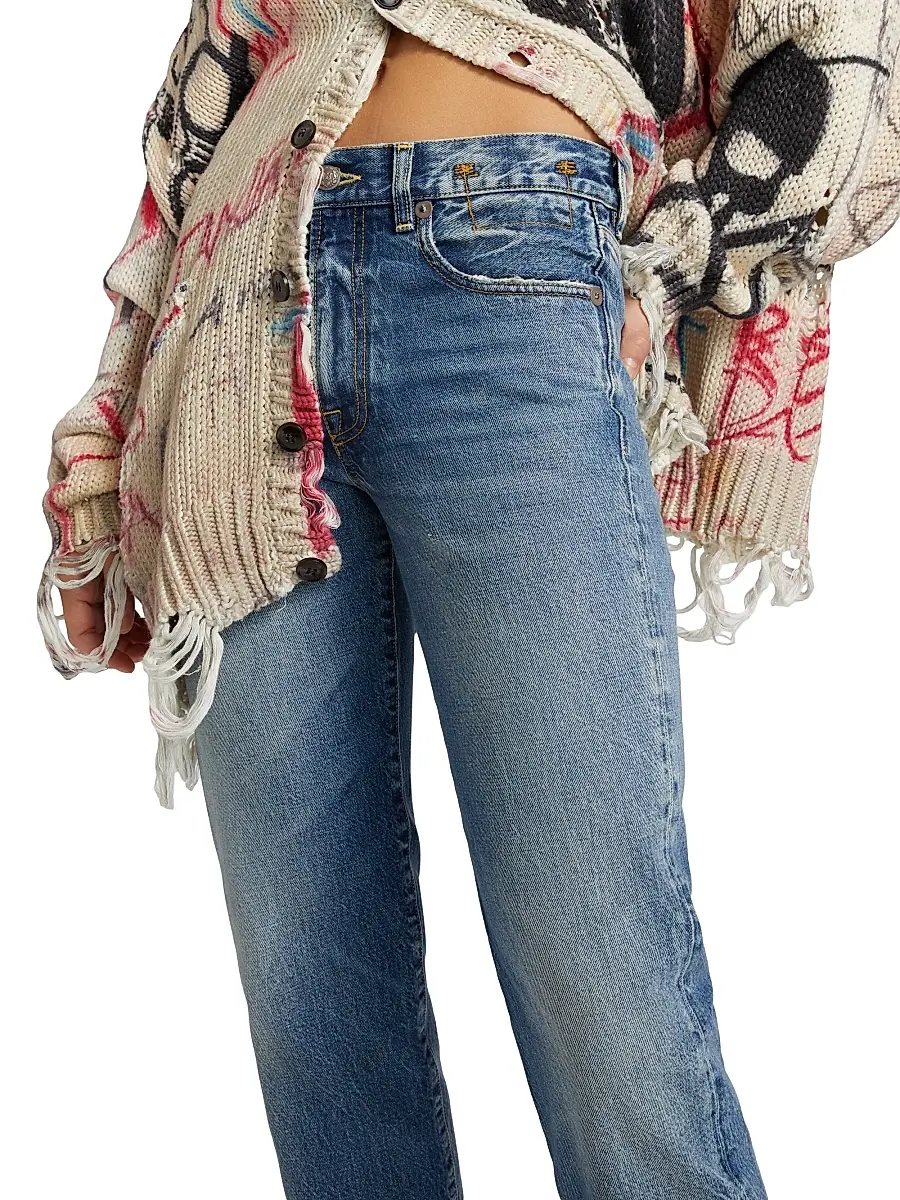 R13 Women's Romeo Mid-Rise Straight-Leg Jeans | Thumbnail 6 R13 Women's Romeo Mid-Rise Straight-Leg Jeans | Thumbnail 6