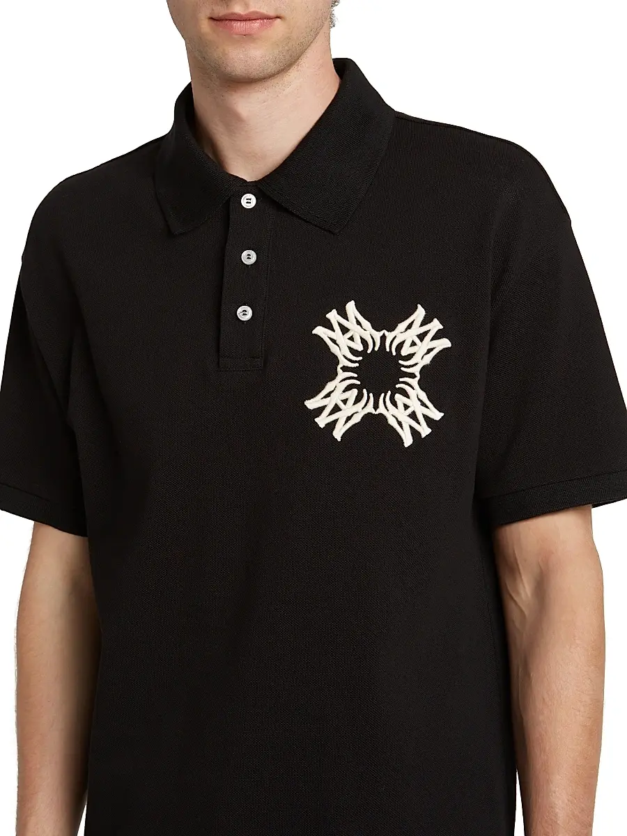 AMIRI Men's Ma Quad Cotton Polo Shirt | Thumbnail 6 AMIRI Men's Ma Quad Cotton Polo Shirt | Thumbnail 6