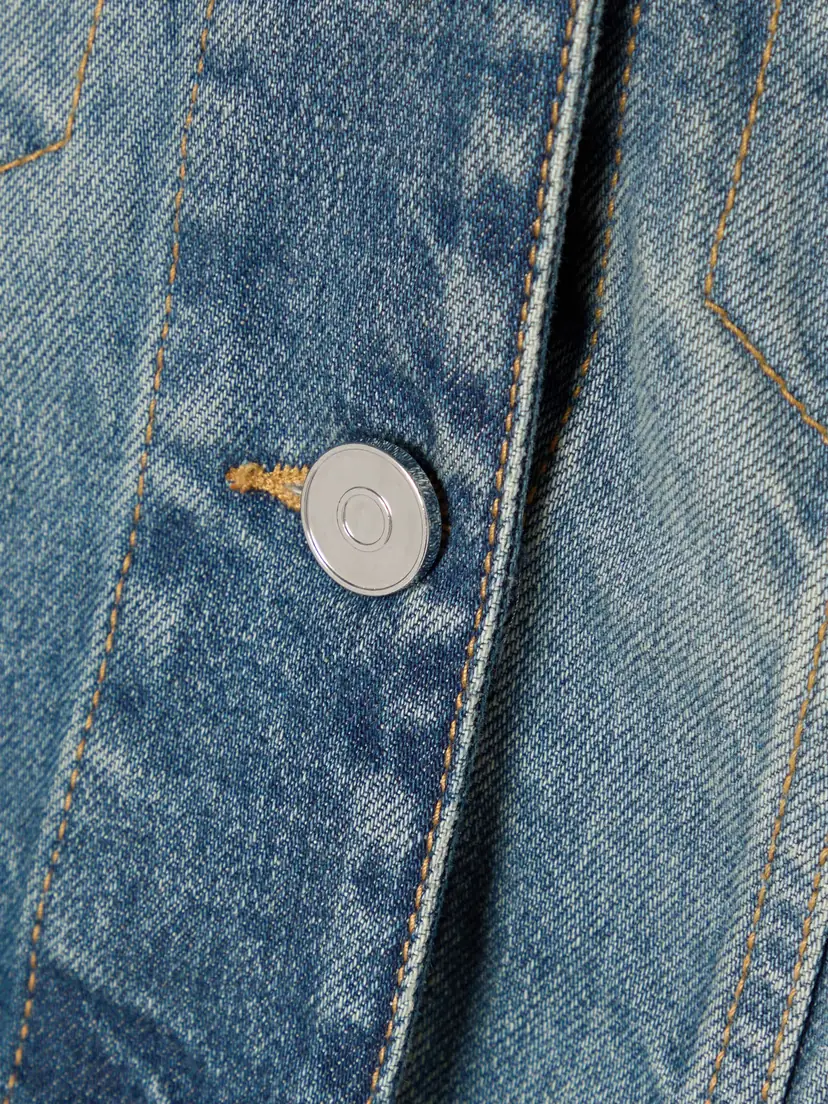 Alaïa Cropped Hooded Denim Jacket | Thumbnail 4