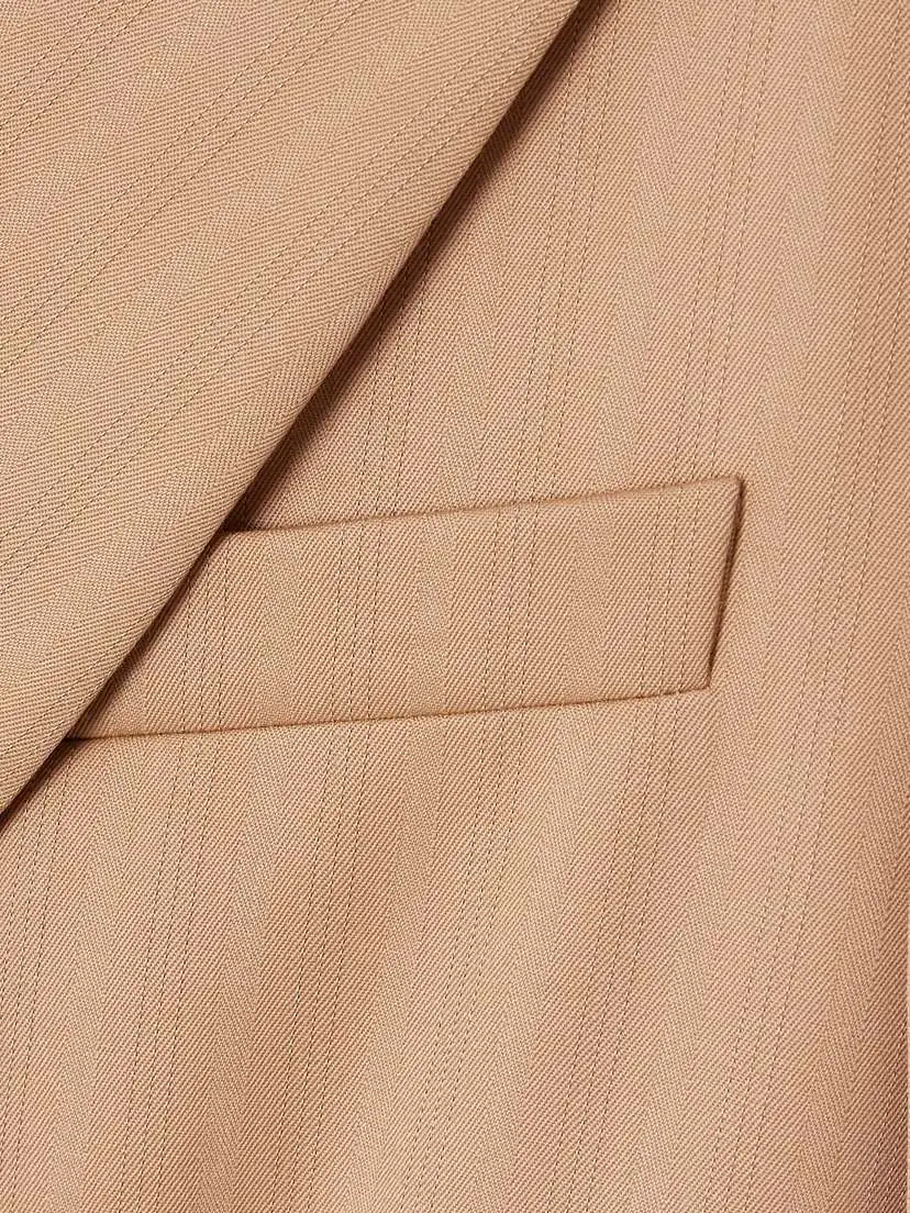 Stella McCartney Double-breasted Striped Wool-blend Blazer | Thumbnail 4