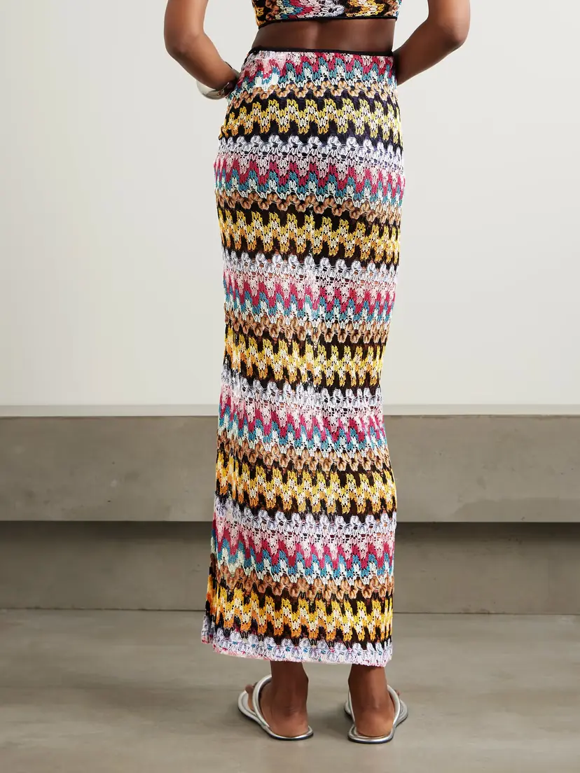 Missoni Ruched Metallic Crochet-knit Midi Skirt | Thumbnail 3 Missoni Ruched Metallic Crochet-knit Midi Skirt | Thumbnail 3