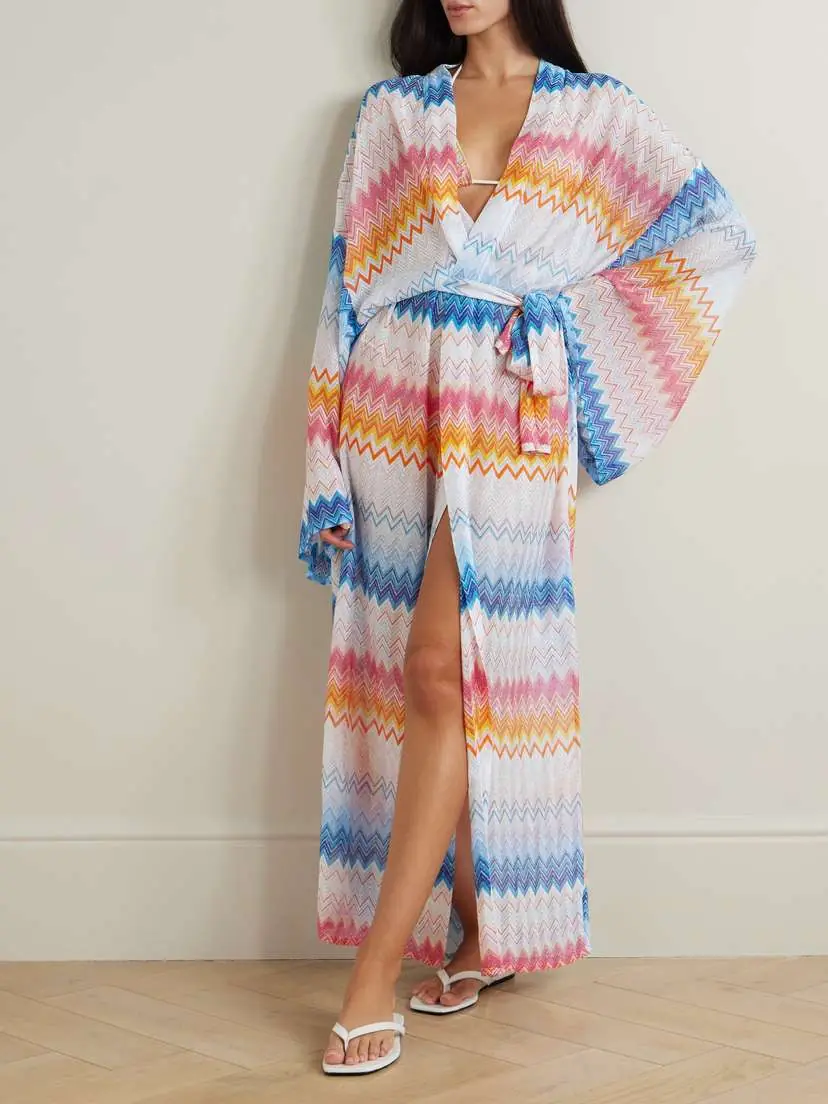 Missoni Mare Striped Metallic Crochet-knit Coverup | Thumbnail 3 Missoni Mare Striped Metallic Crochet-knit Coverup | Thumbnail 3
