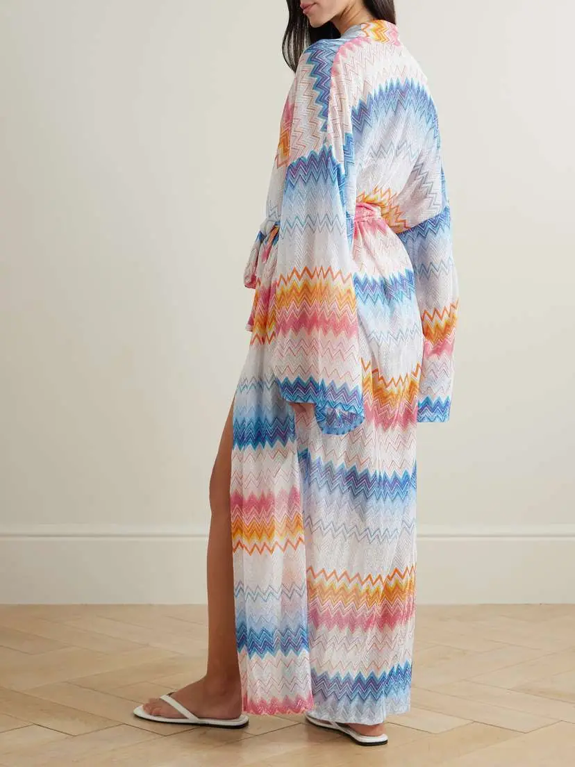 Missoni Mare Striped Metallic Crochet-knit Coverup | Thumbnail 4 Missoni Mare Striped Metallic Crochet-knit Coverup | Thumbnail 4