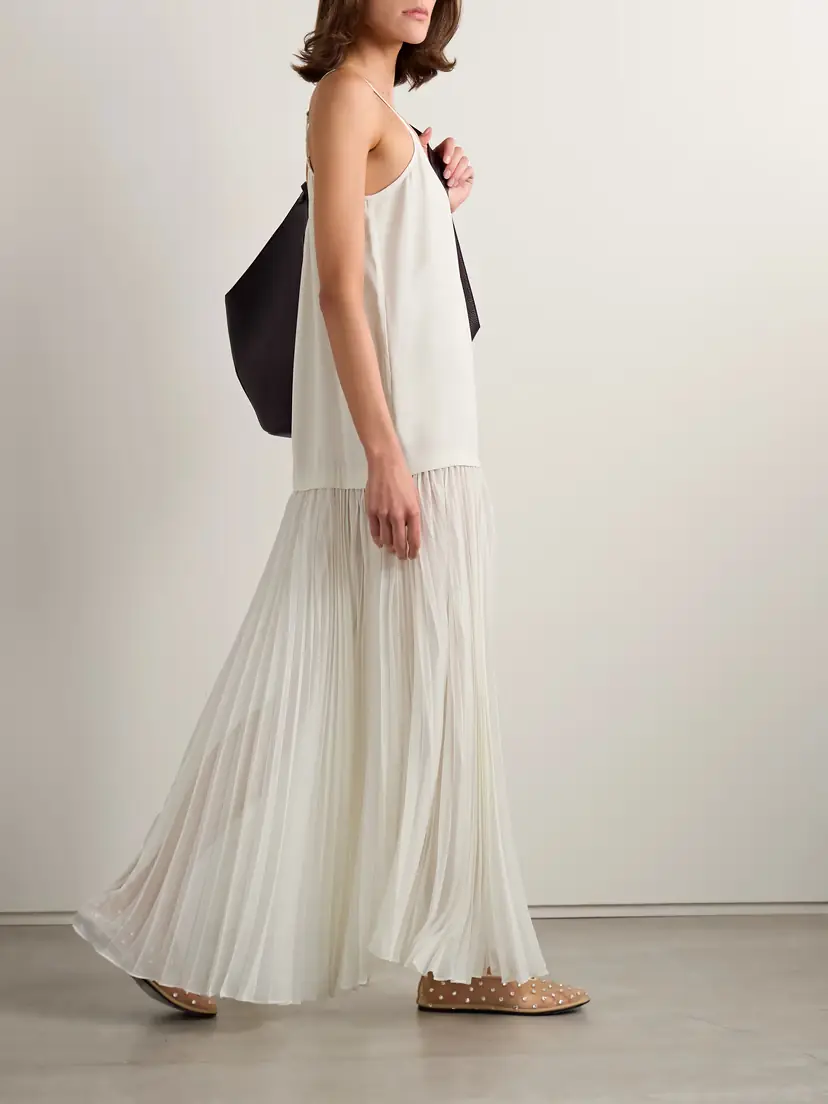 Zimmermann Crepe De Chine And Plissé-chiffon Maxi Dress | Thumbnail 2