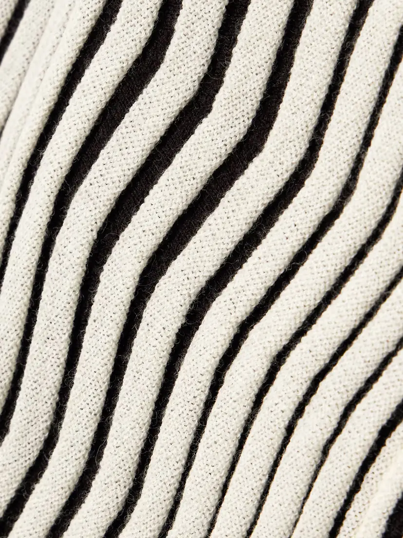 Bottega Veneta Striped Ribbed Wool Midi Dress | Thumbnail 4 Bottega Veneta Striped Ribbed Wool Midi Dress | Thumbnail 4