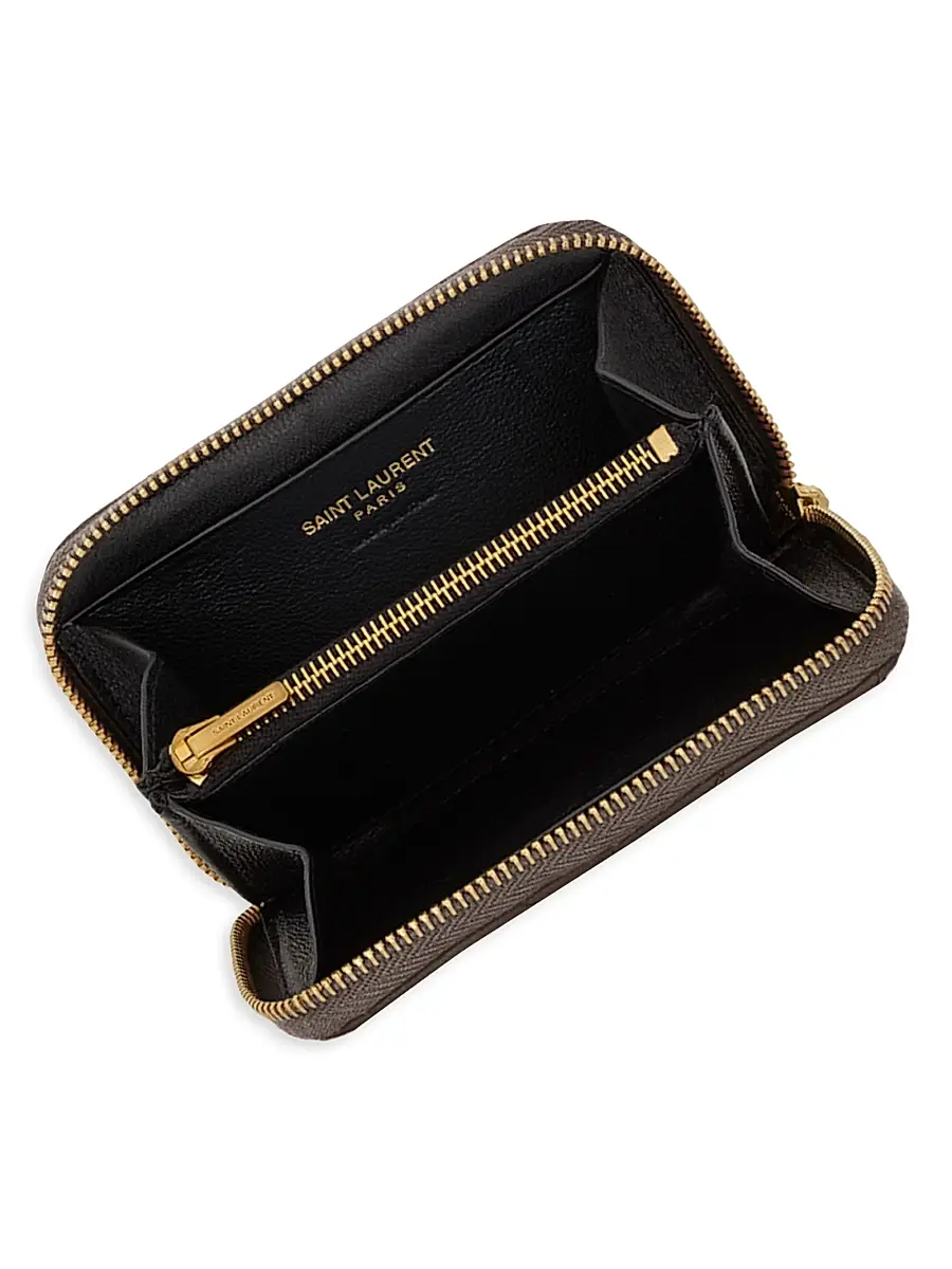 Saint Laurent Women's Cassandre Change Purse in Lambskin - Urban Grey | Thumbnail 2 Saint Laurent Women's Cassandre Change Purse in Lambskin - Urban Grey | Thumbnail 2